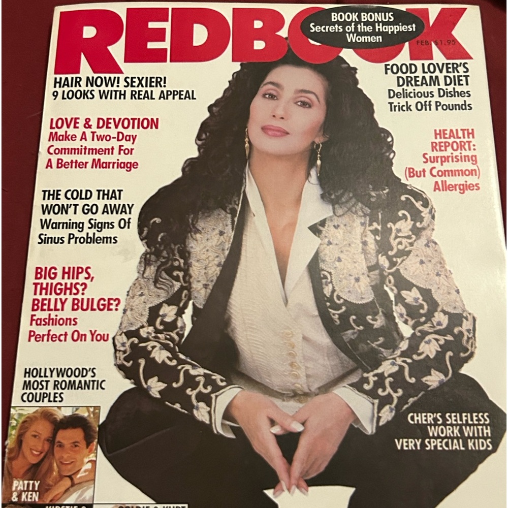 Vintage Redbook Magazine Cher - Redbook Magazine February 1991